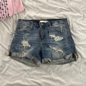 Denim shorts